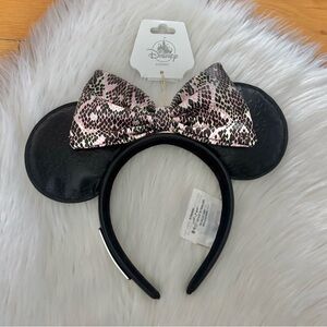 Disney Loungefly Pink Snake Print Minnie Mouse Ears